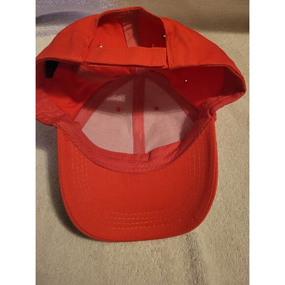 Bedazzled Baseball Cap Adjustable Snap Back Hat- Coral Pink 100% Cotton - Picture 4 of 5